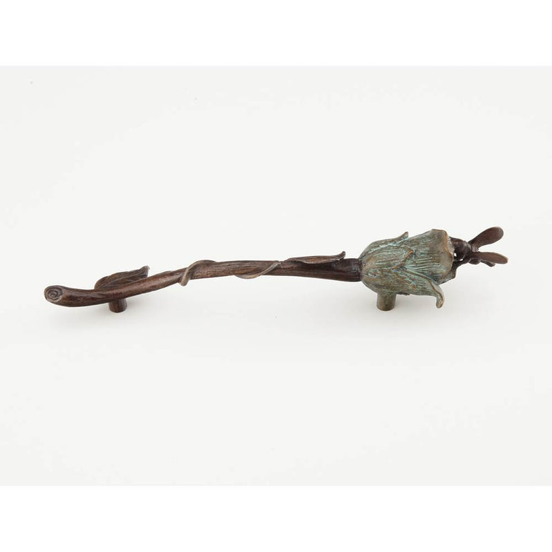Schaub 908-PBZ Nature Pull Bee on Rose 3-3/4" Center to Center - Dark Bronze/Pompeian Bronze