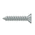 Deltana SCWS12125U Wood Screw, Steel, No.12 x 1-1/4