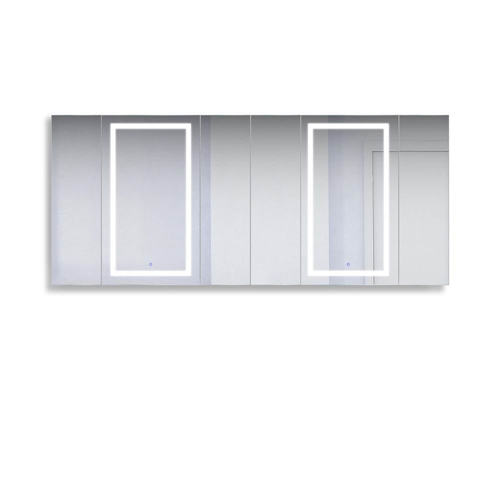 Krugg SVANGE9642DLLLRRR LED Medicine Cabinet 96X42 With Dimmer and Defogger