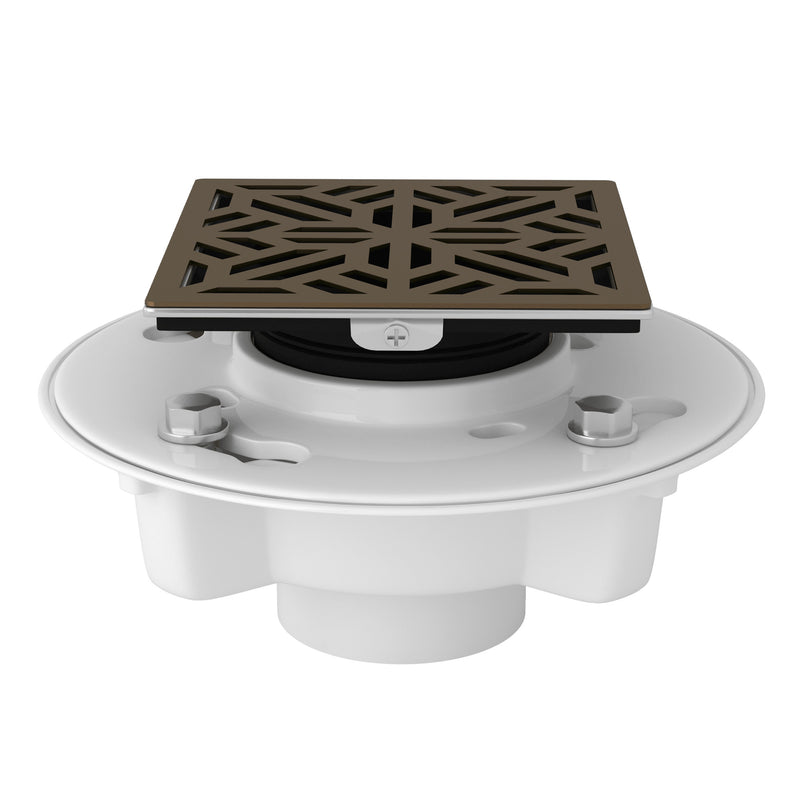 Perrin & Rowe SDPVC2/3-3144EB PVC 2" X 3" Drain Kit With 3144 Mosaic Decorative Cover