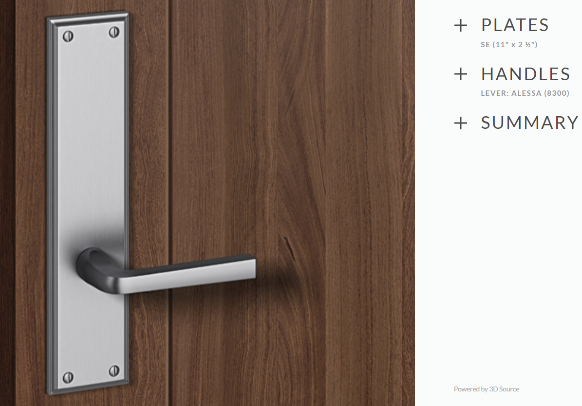 Ashley Norton SE.8300.20.R.4/4B-238 Alessa Privacy - Satin Nickel/Polished Nickel