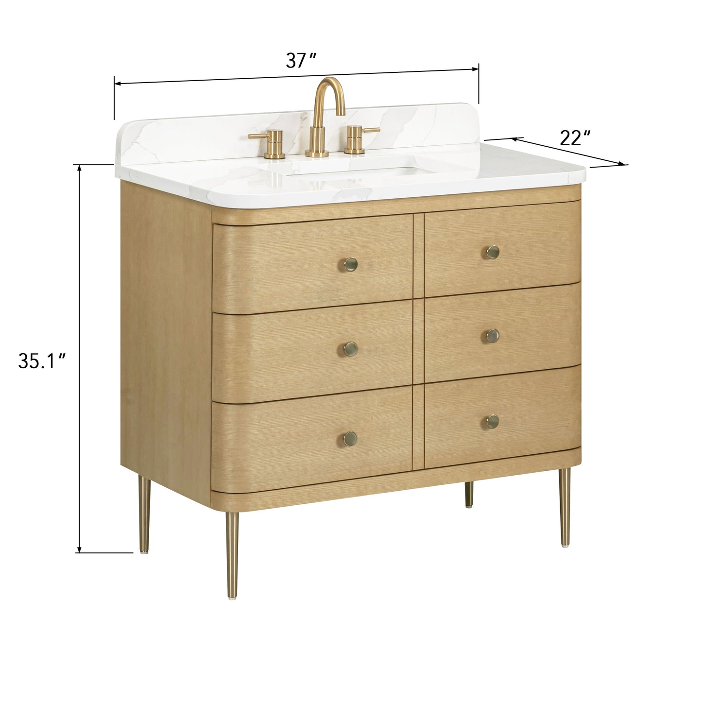 Avanity SERENA-VSSerena 37 in. Single Sink Bathroom Vanity in with Top - Parent