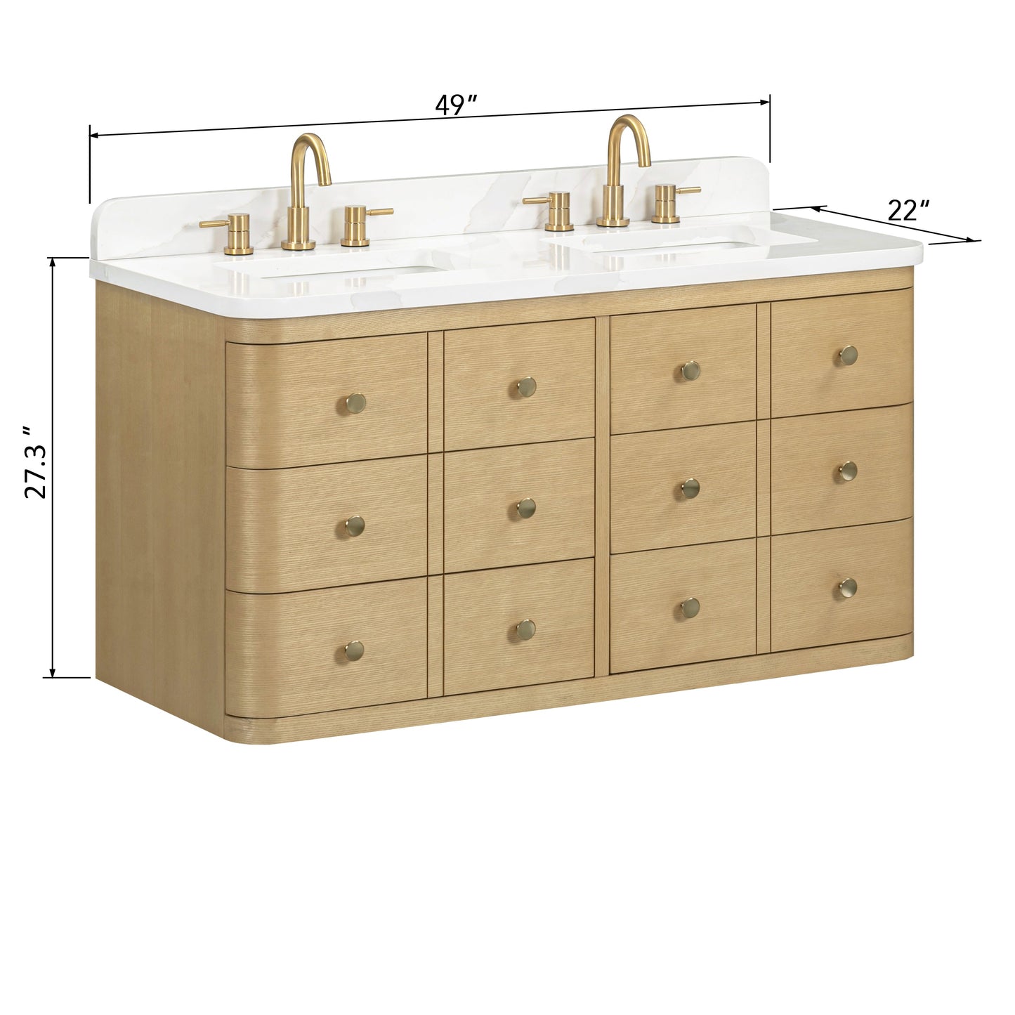 Avanity Serena Double Sink Bathroom Vanity with Top