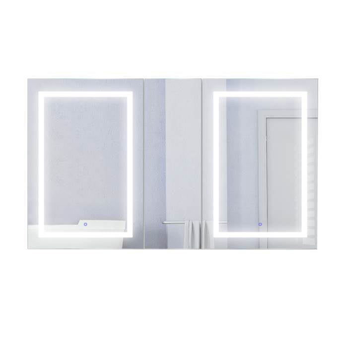 Krugg SVANGE6036DLRR 60x36 LED Medicine Cabinet Dimmer/Defog Makeup Mirror and USB Light Right