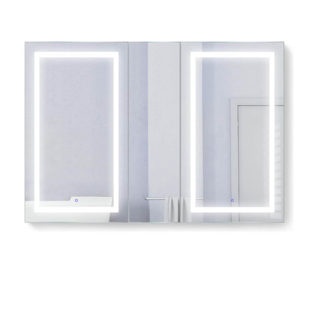 Krugg SVANGE6042DLLR Double LED Medicine Cabinet 60X42 With Dimmer and Defogger