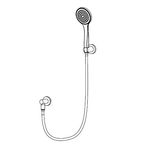 Flusso SHS.1000 Hand Shower Set with Holder and Elbow