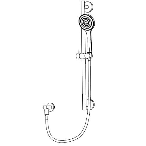 Flusso SHS.1010 Hand Shower Set with Slide Bar and Elbow - Parent