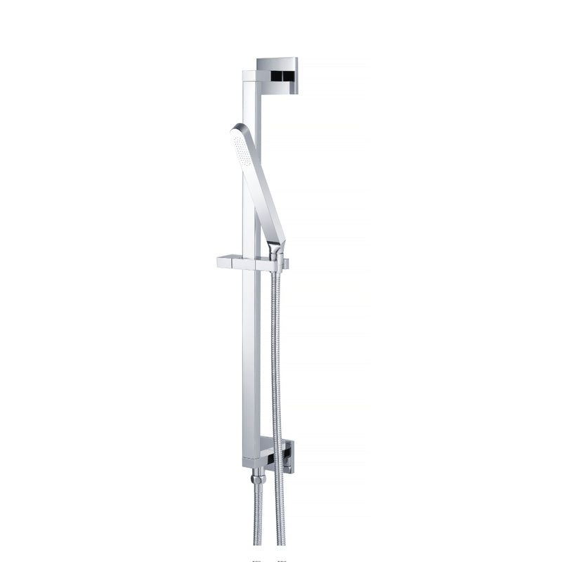 Flusso SHS.2018 Hand Shower Set with Slide Bar, Integrated Elbow & Hose