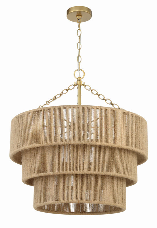 Crystorama SHY-10907-SG Shyla 10 Light Chandelier - Soft Gold