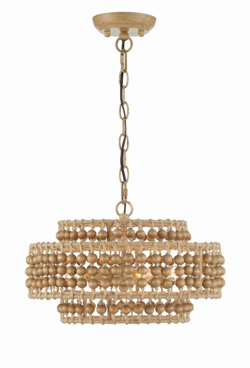 Crystorama SIL-B6003-BS Silas 3 Light Chandelier - Burnished Silver