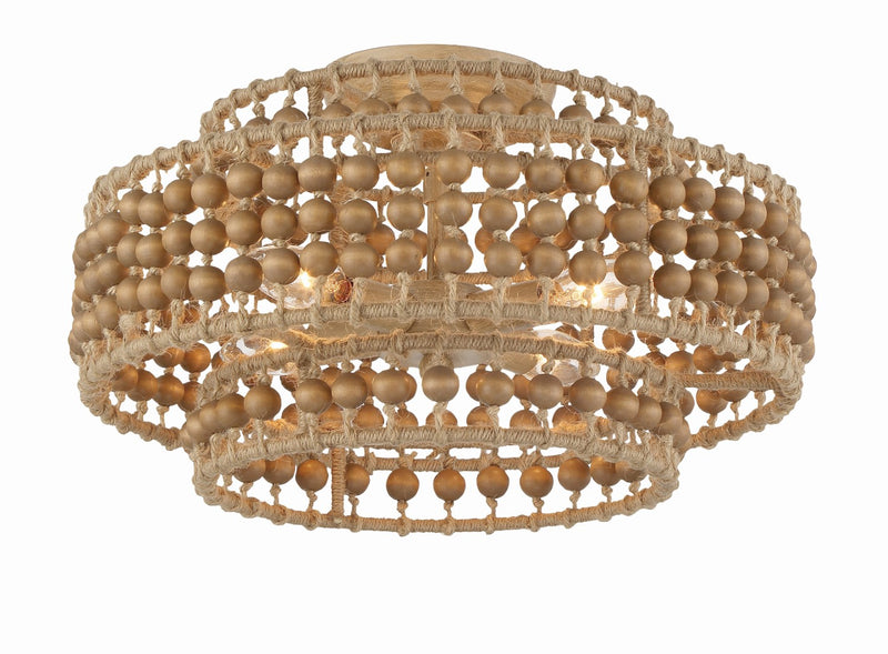 Crystorama SIL-B6003-BS_CEILING Silas 3 Light Ceiling Mount - Burnished Silver