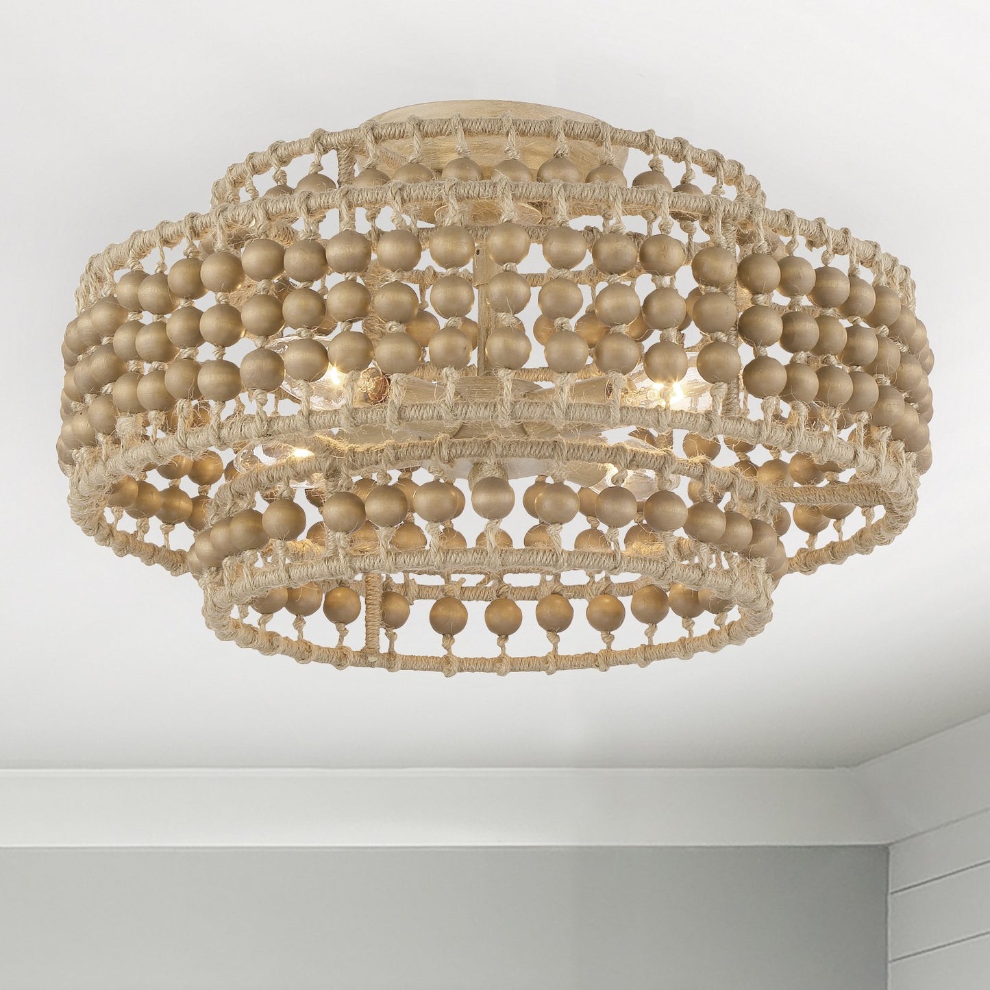 Crystorama SIL-B6003-BS_CEILING Silas 3 Light Ceiling Mount - Burnished Silver