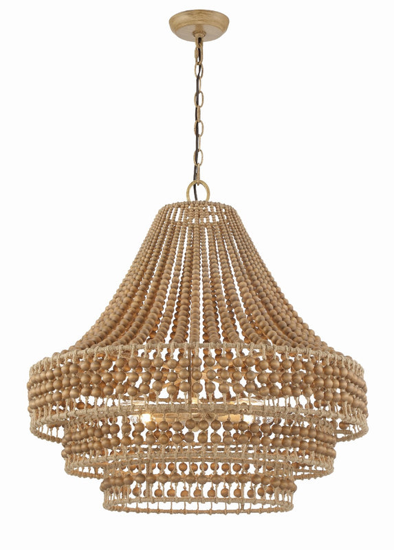 Crystorama SIL-B6006-BS Silas 6 Light Chandelier - Burnished Silver