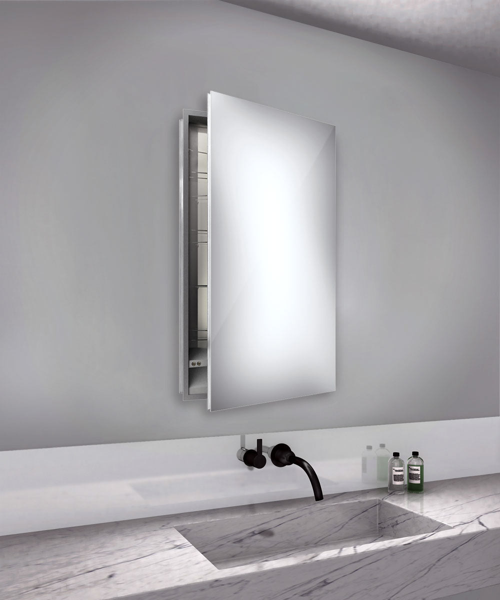 Electric Mirror SIM-2340-LT Simplicity 23.25w x 40h Mirrored Cabinet - Left hinged