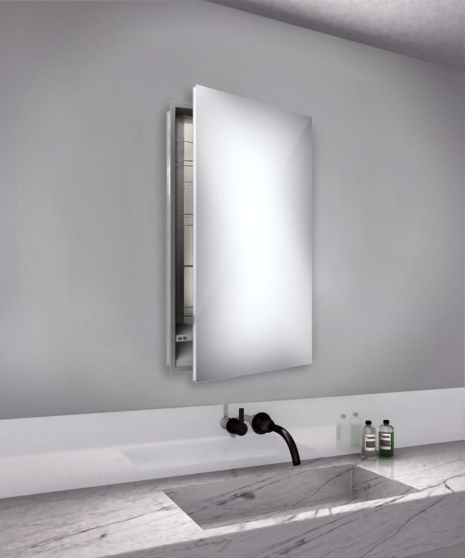 Electric Mirror SIM-2340-LT Simplicity 23.25w x 40h Mirrored Cabinet - Left hinged