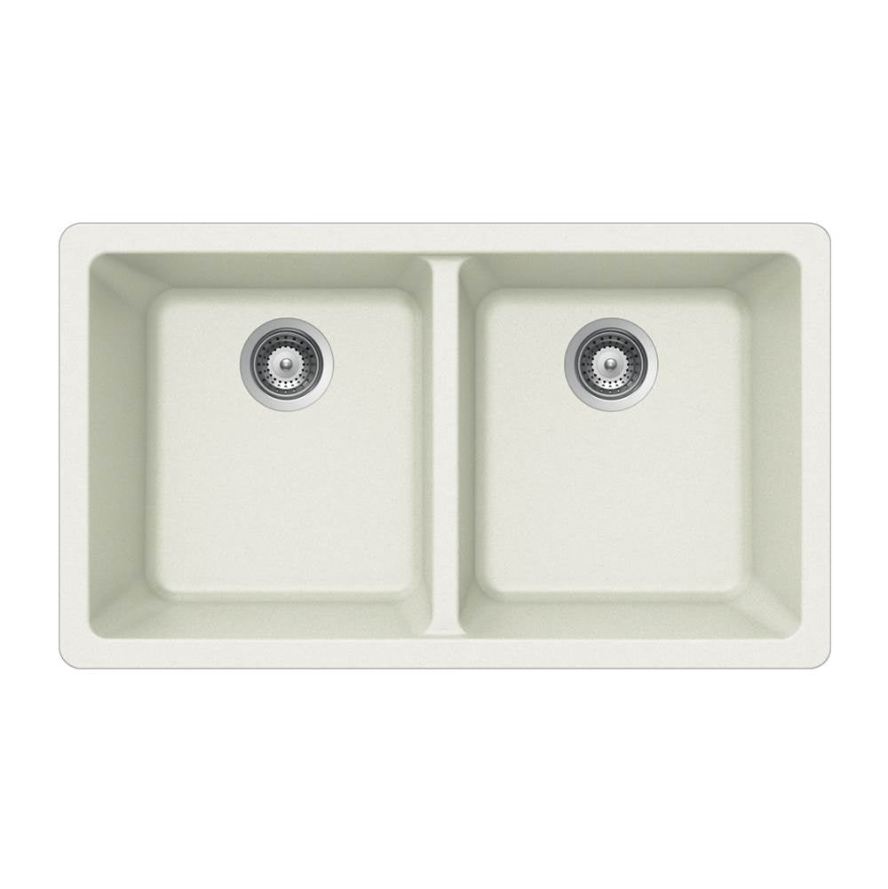 Hamat H-SIO-3319DU Granite Undermount 50/50 Double Bowl Kitchen Sink