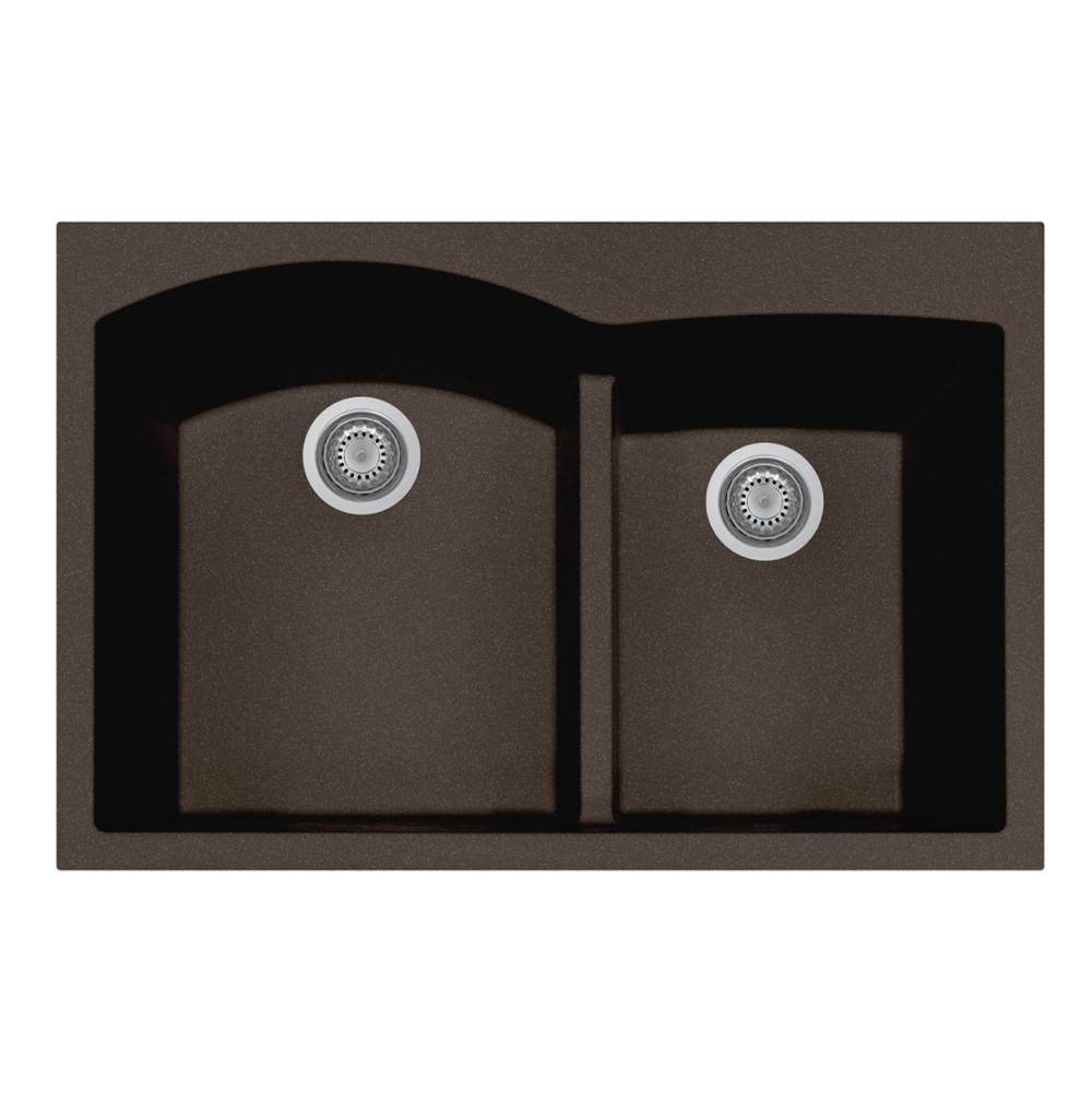 Hamat H-SIO-3322DATR Topmount Double Bowl Granite Kitchen Sink