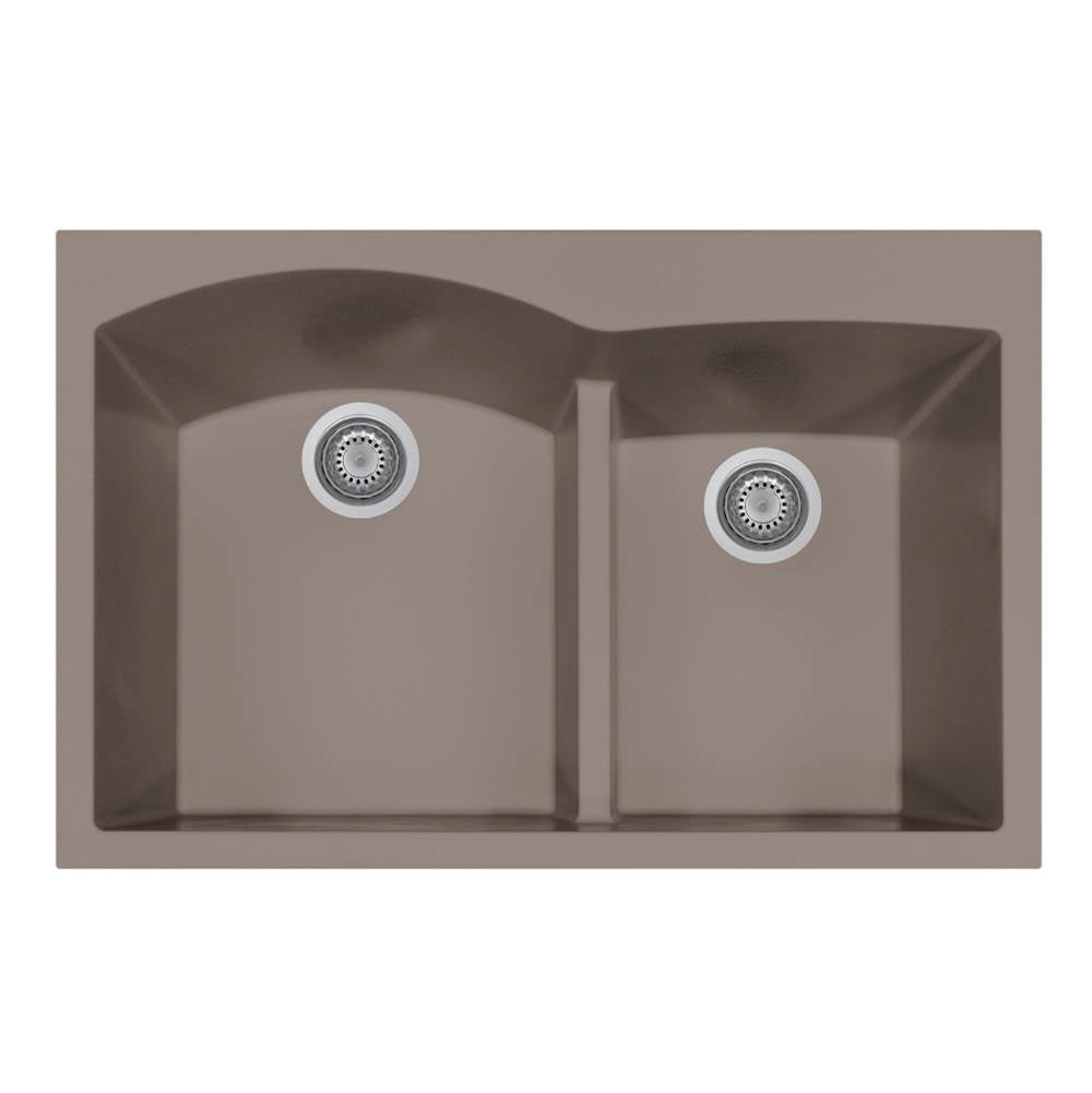 Hamat H-SIO-3322DATR Topmount Double Bowl Granite Kitchen Sink