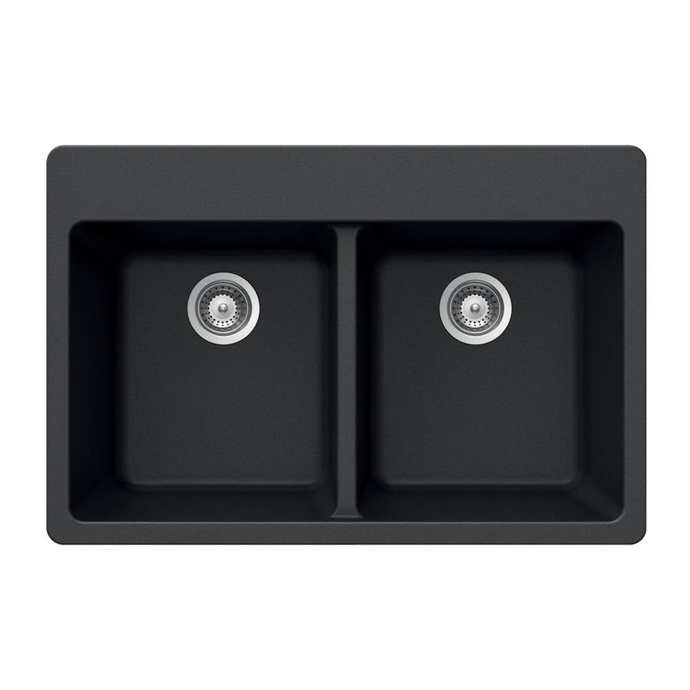 Hamat H-SIO-3322DT Granite Topmount 50/50 Double Bowl Kitchen Sink - Parent