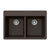 Hamat H-SIO-3322DT Granite Topmount 50/50 Double Bowl Kitchen Sink