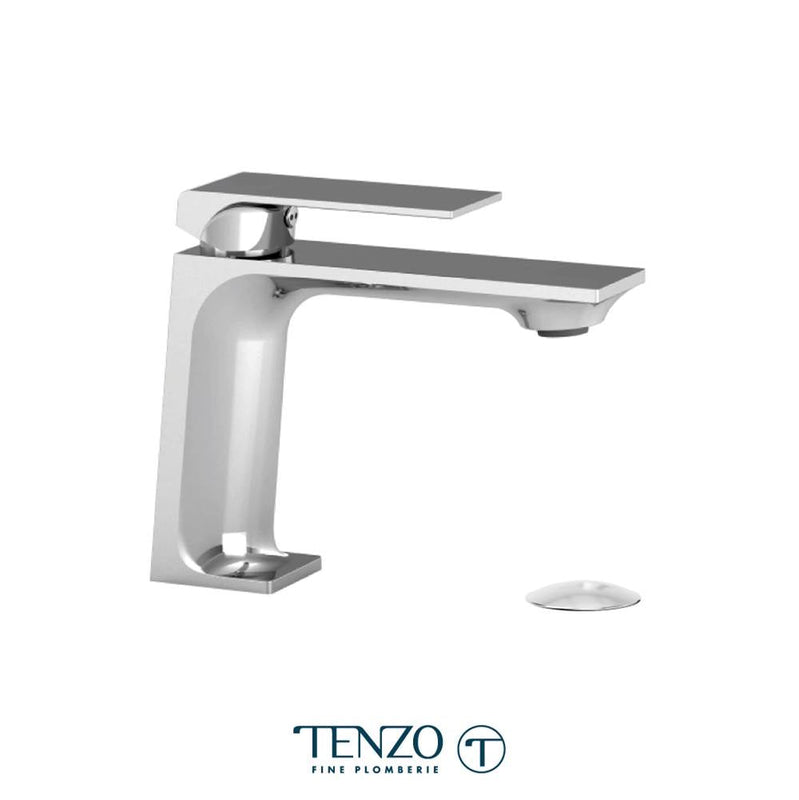 Tenzo SL11-W-CR Slik Single Hole Lavatory Faucet Chrome With Drain