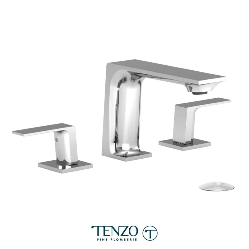 Tenzo SL13-P-CR Slik 8" Lavatory Faucet Chrome With Drain