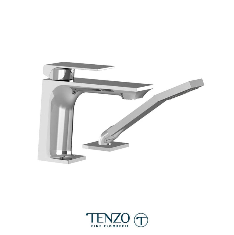 Tenzo SL31-CR Slik Deck Mount 2 Pcs Tub Filler Chrome