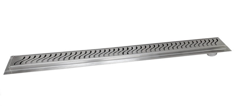 SereneDrains Linear Shower Drain Offset Outlet Ocean Wave - Parent