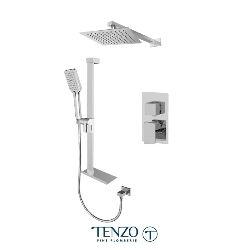 Tenzo SLPB32-20311-CR Slik T-Box Kit 2 Functions Pressure Balance Chrome Finish
