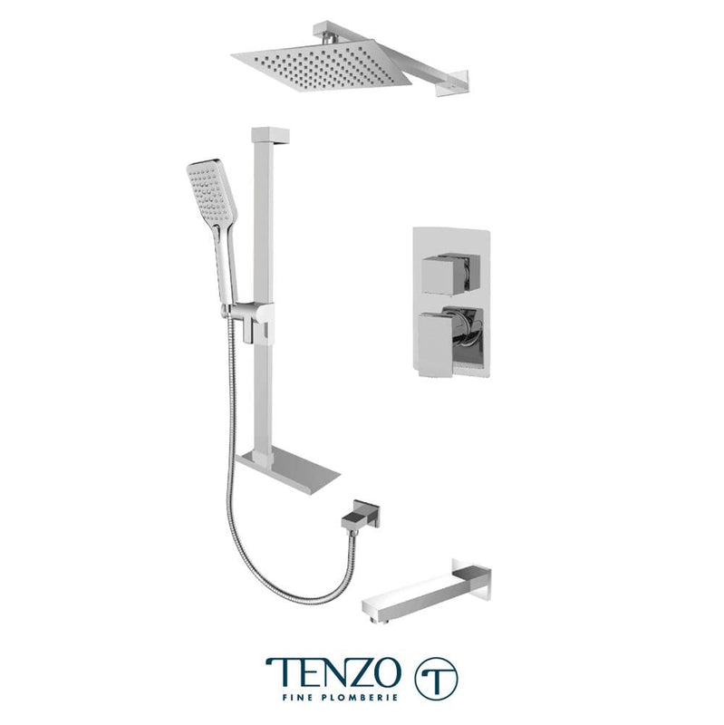 Tenzo SLPB33-503115-CR Slik T-Box Kit 3 Functions Pressure Balance Chrome Finish