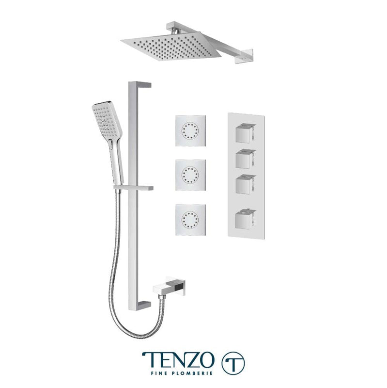 Tenzo SLT43-572168-CR Slik Extenza Kit 3 Functions Thermo Chrome Finish