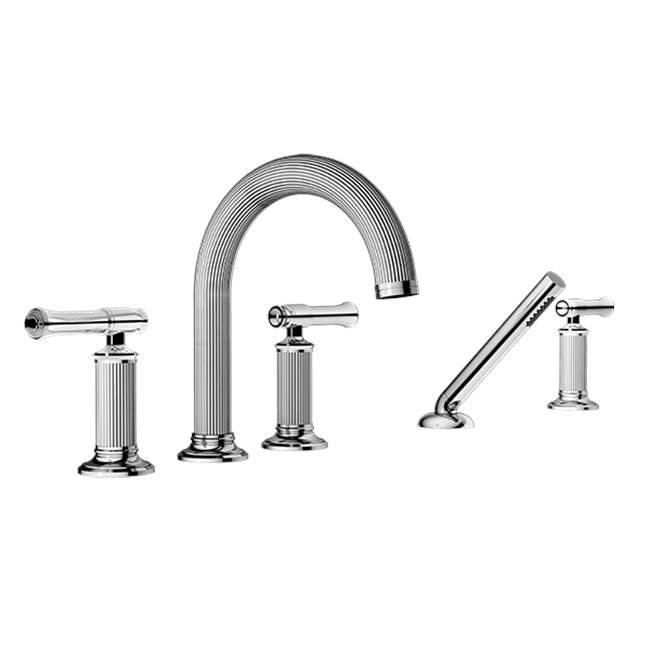 Santec 3455AT-TM Athena Roman Tub Filler Trim With At Handles And Handheld - Parent