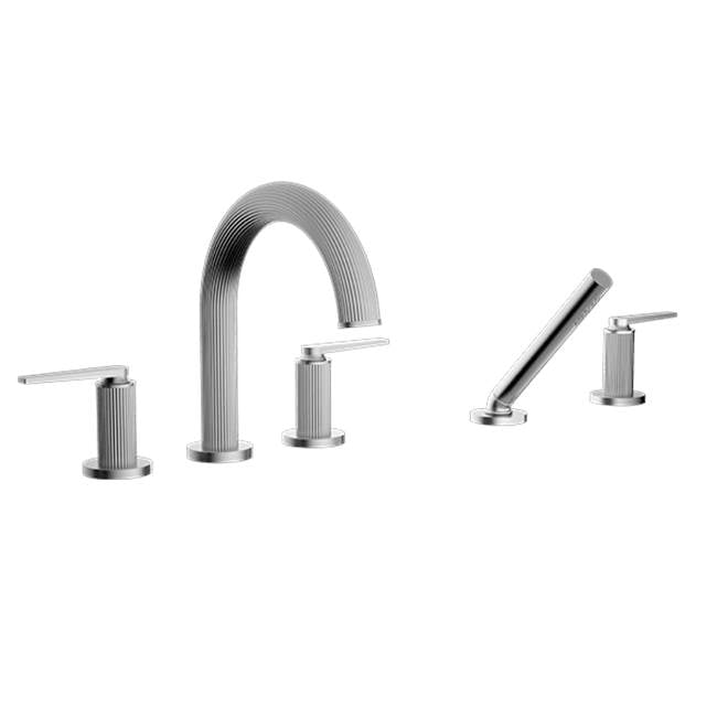 Santec 3455HO-TM Athena Roman Tub Filler Trim With Ho Handles And Handheld
