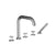 Santec 3955CX-TM Trim - Roman Tub Filler with Hand Shower