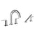 Santec 4555HN-TM Piana Roman Tub Filler With Hn Handles And Hand Shower - Parent