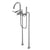 Santec 7051AT Athena Floor Mount Tub Filler With At Handles And Multifunction Handheld Shower