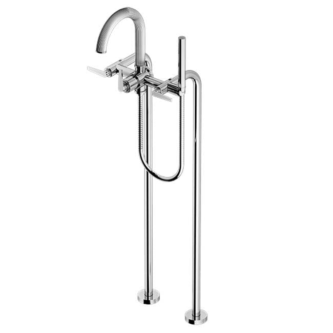 Santec 7051HO Athena Floor Mount Tub Filler With Ho Handles And Single Function Handheld Shower - Parent