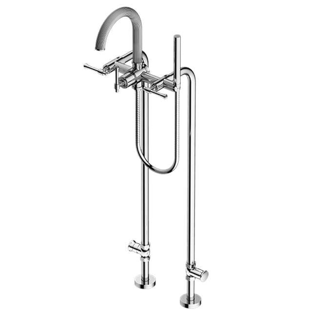 Santec 7053AT Floor Mount Tub Filler with Hand Shower and Shut-off Valves - Parent