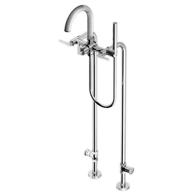 Santec 7053HO Floor Mount Tub Filler with Hand Shower and Shut-off Valves - Parent