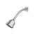 Santec 708547 Ava Cylindrical Shower Head With Arm And Square Flange
