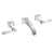 Santec 9229DC-TM Edo Crystal Wall Mount Lavatory With Dc Handles (Drain Not Included - Uses Wm-0020 Valve)