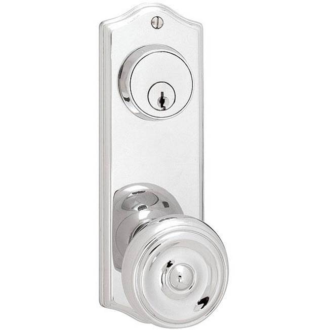 Emtek 8060SQU Passage Single Keyed , Sideplate Locksets Colonial 3-5/8" Center to Center Keyed , Square Knob - Parent