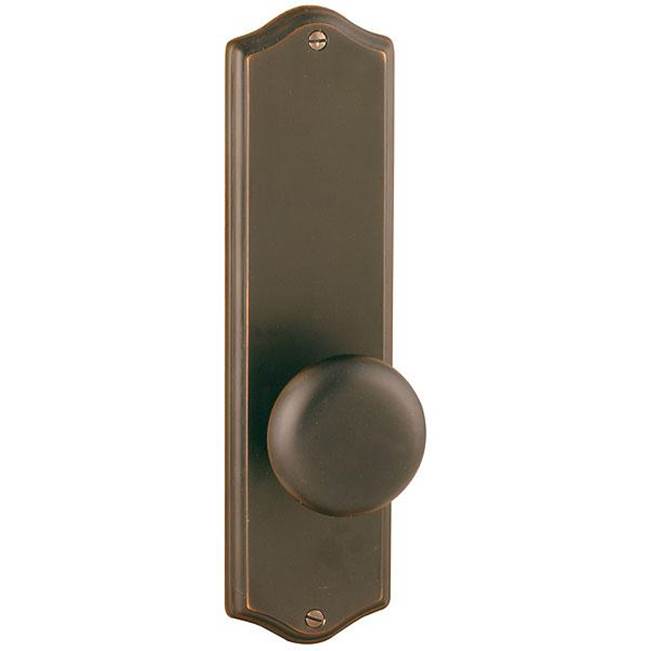 Emtek 8851MDC Dummy Pair , Sideplate Locksets Colonial Non-Keyed 9" , Modern Disc Crystal Knob - Parent
