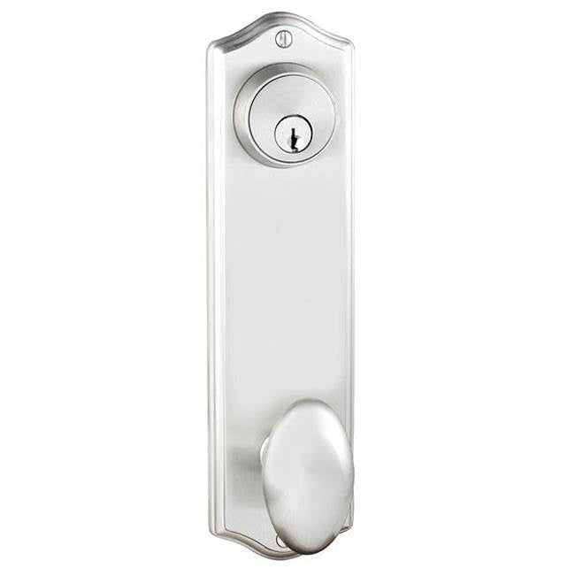 Emtek 8995P Dummy Pair Keyed , Sideplate Locksets Colonial 5-1/2" Center to Center Keyed , Providence Knob - Parent
