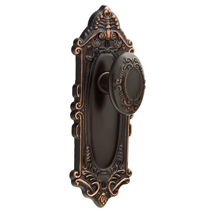 Emtek 8203ATN Privacy , Sideplate Locksets Victoria Non-Keyed 7-3/4" , Athena Lever - Parent