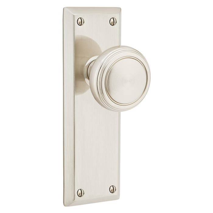 Emtek 8204M Privacy , Sideplate Locksets Quincy Non-Keyed 7-1/8" , Milano Lever - Parent
