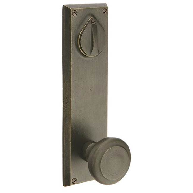 Emtek 7560OT Passage Single Keyed , Sideplate Locksets Rectangular 5-1/2" Center to Center Keyed , Old Town Clear Knob - Parent