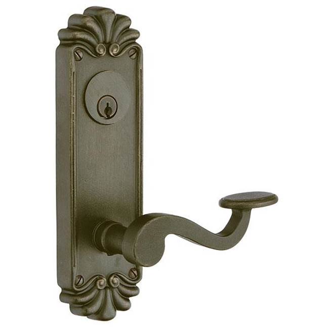 Emtek 6021OCLLH Passage Double Keyed , Sideplate Locksets No.16 3-5/8" Center to Center Keyed , Octagon Lever , LH - Parent