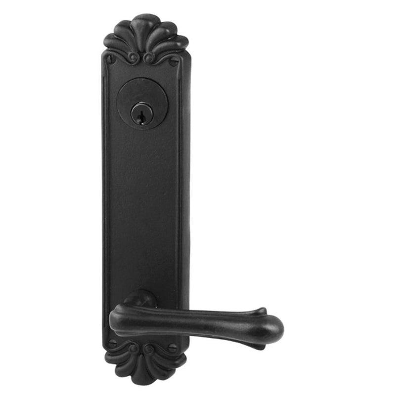 Emtek 6620MDILH Passage Single Keyed , Sideplate Locksets No.16 5-1/2" Center to Center Keyed , Medici Lever , LH - Parent