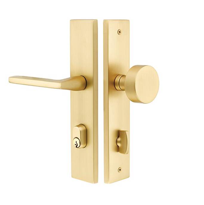 Emtek 8042MYLRH Entry Dum , Stretto , 10" Plt , Myles Lever , RH - Parent